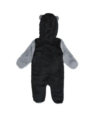 Baby Boys and Girls Newborn Black Los Angeles Kings Stay Napping Fleece Bunting Full-Zip Sleeper