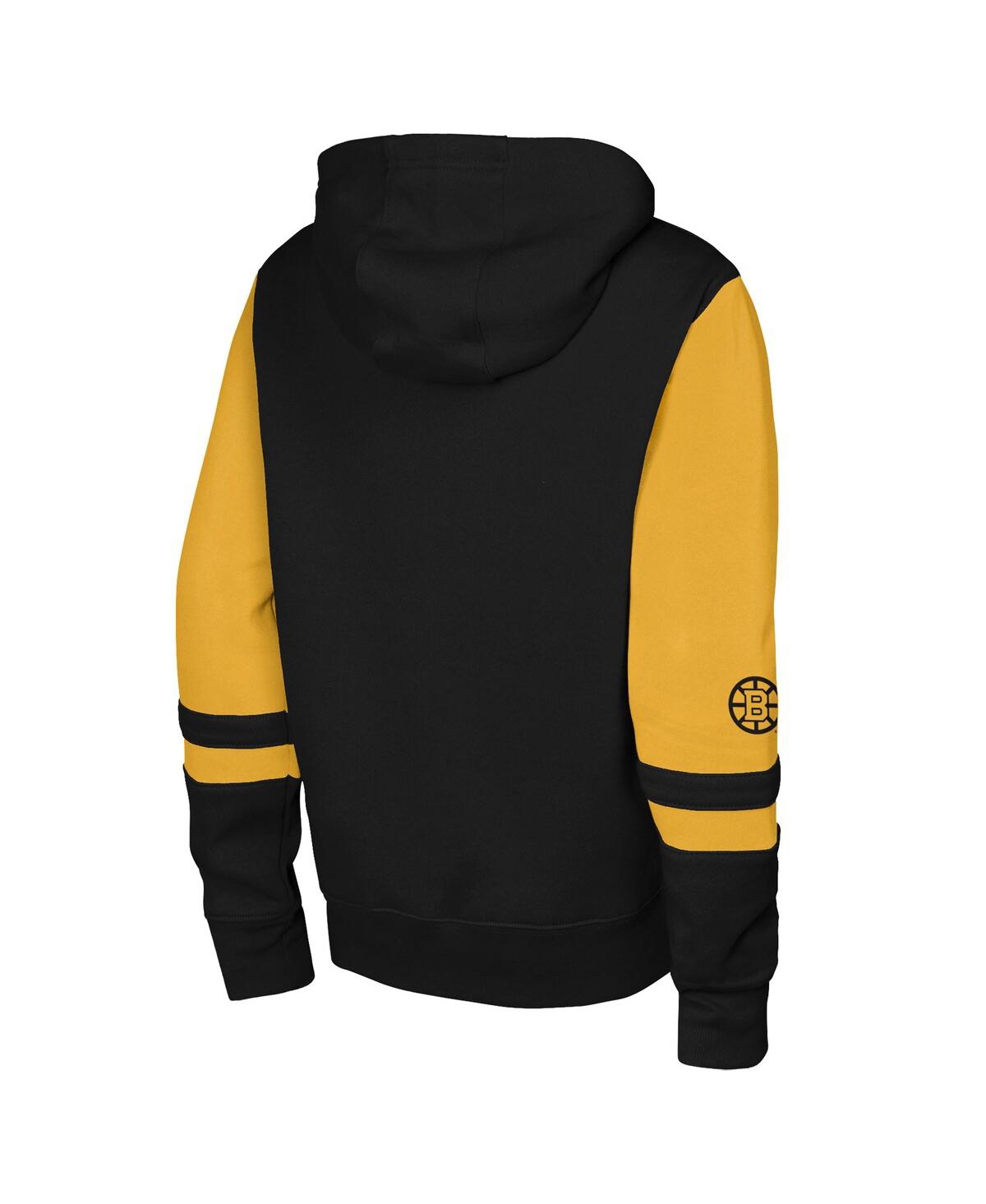 Outerstuff Big Boys And Girls Black Boston Bruins Face Off Full-zip Hoodie In Black