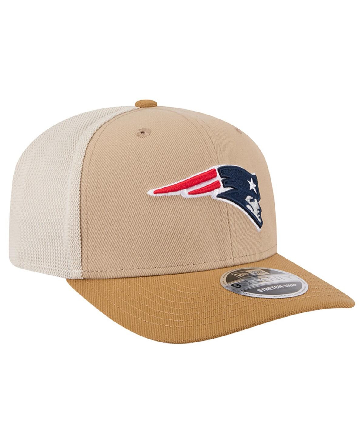 New Era Men's Light Beige New England Patriots Two-Tone Trucker 9SEVENTY Adjustable Hat