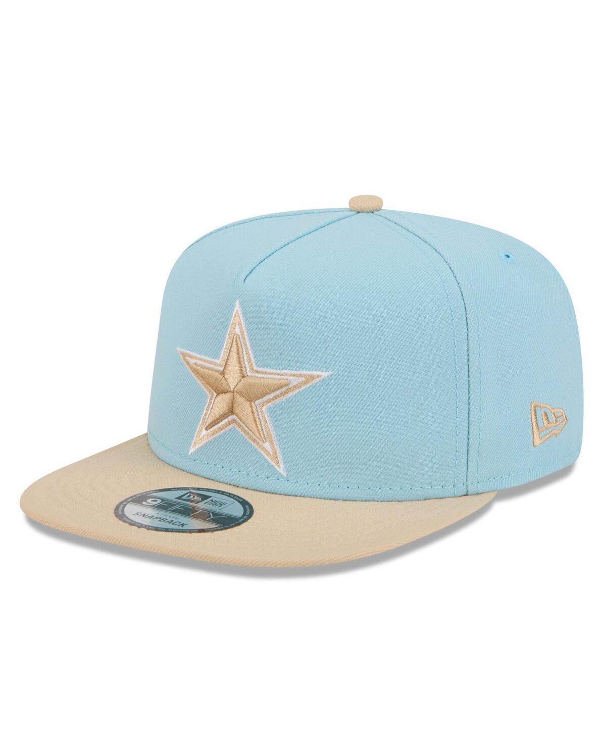New Era Men's Light Blue/brown Dallas Cowboys Two-tone Color Pack A-frame 9fifty Snapback Hat In Blue