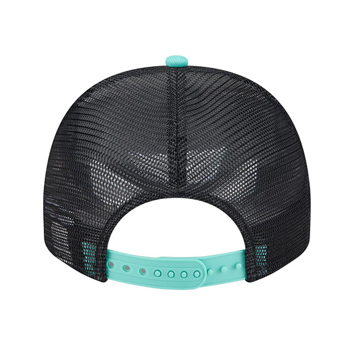 Men's and Women's White/Black New York Liberty Banner Foam Front 9FIFTY A-Frame Adjustable Trucker Hat
