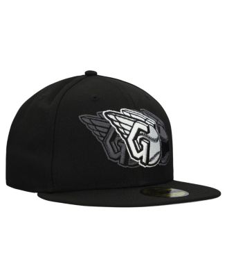 Men's Black Cleveland Guardians Tri-Hit 59FIFTY Fitted Hat