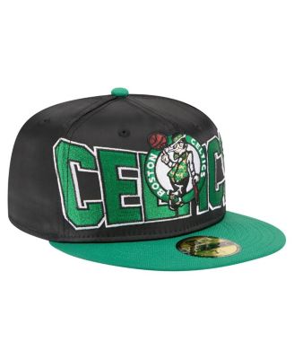 Men's Black/Kelly Green Boston Celtics Satin Two-Tone 59FIFTY Fitted Hat