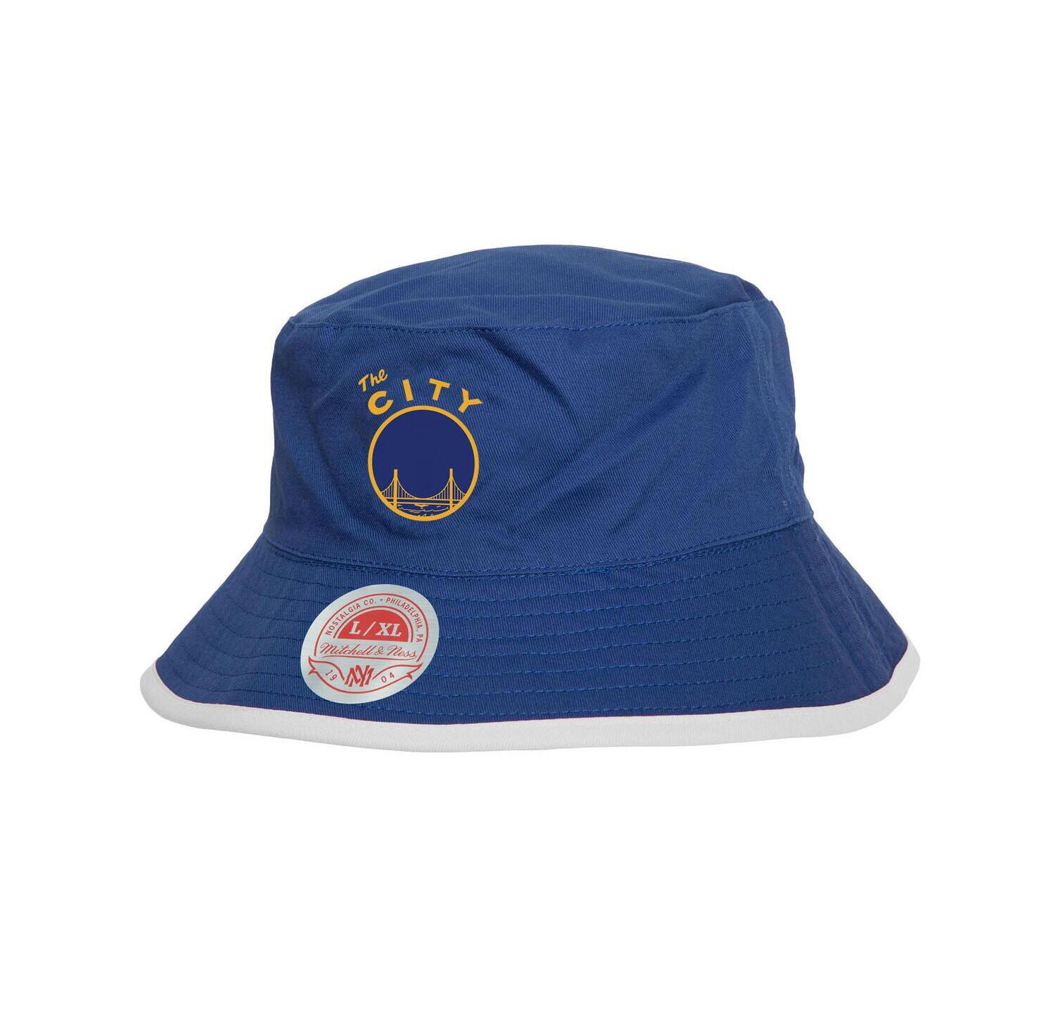 Men's Black/Blue Golden State Warriors Flip It Reversible Bucket Hat