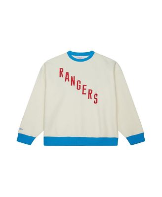 Mitchell & Ness - Men's Cream/Blue New York Rangers Centennial Homecoming Fleece Sweatshirt