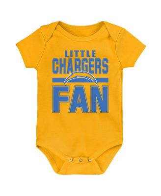 Newborn 3-Piece Los Angeles Chargers Little Tike Bodysuit Set
