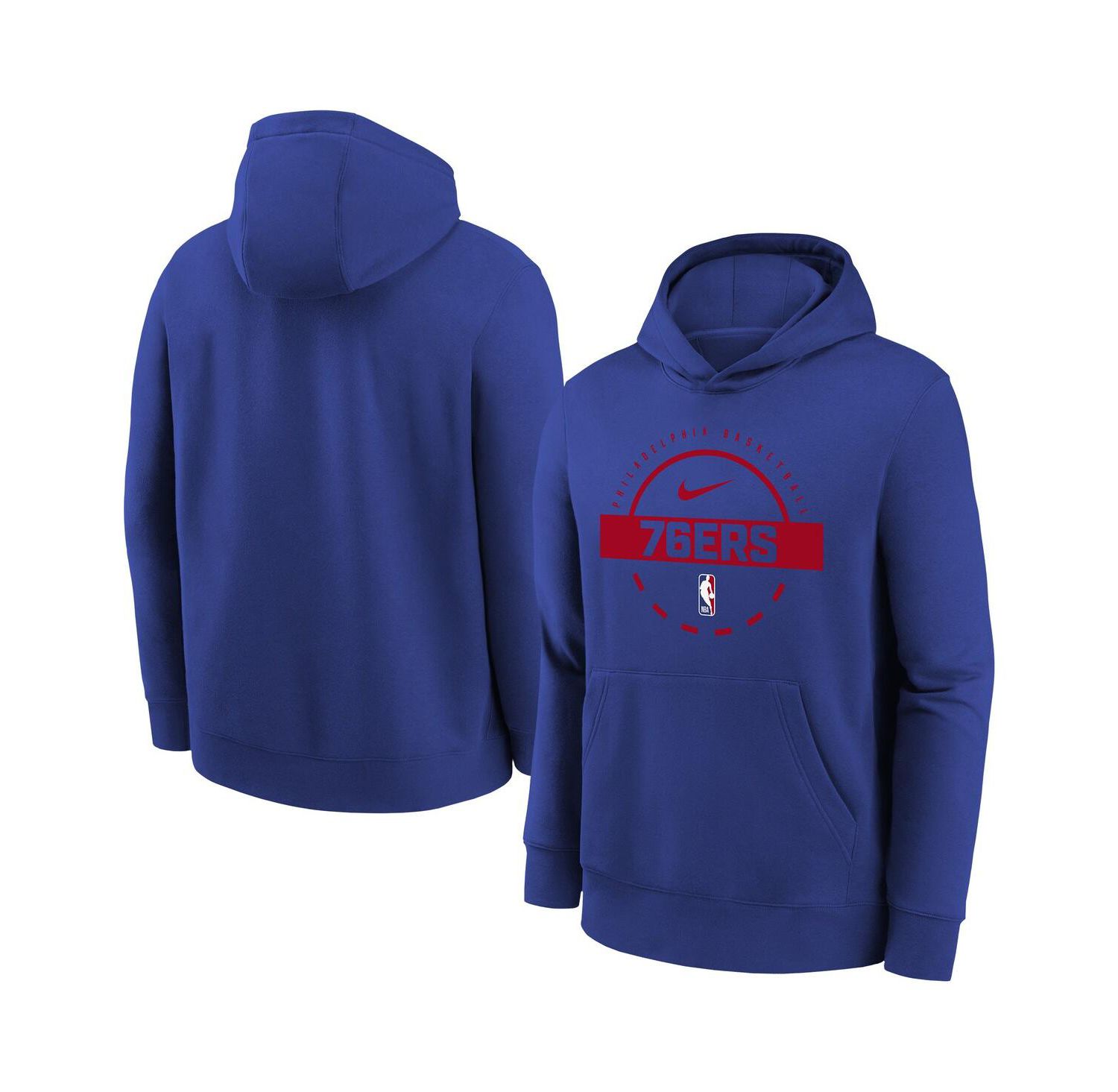 Big Boys and Girls Royal Philadelphia 76ers 2025/26 Club Fleece Practice Hoodie