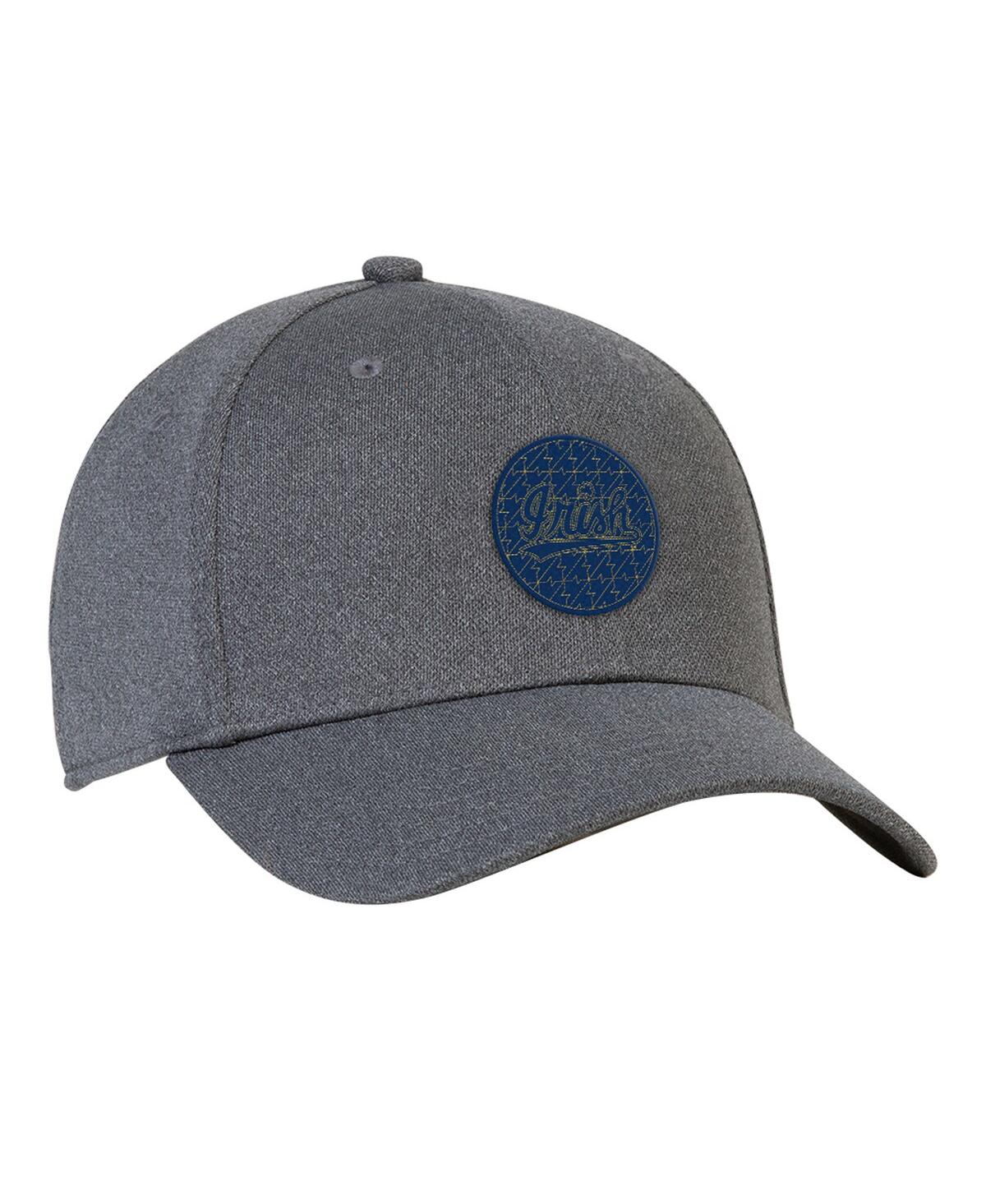 Under Armour Men's Heather Gray Notre Dame Fighting Irish College Essentials 3.0 Blitzing Flex Hat