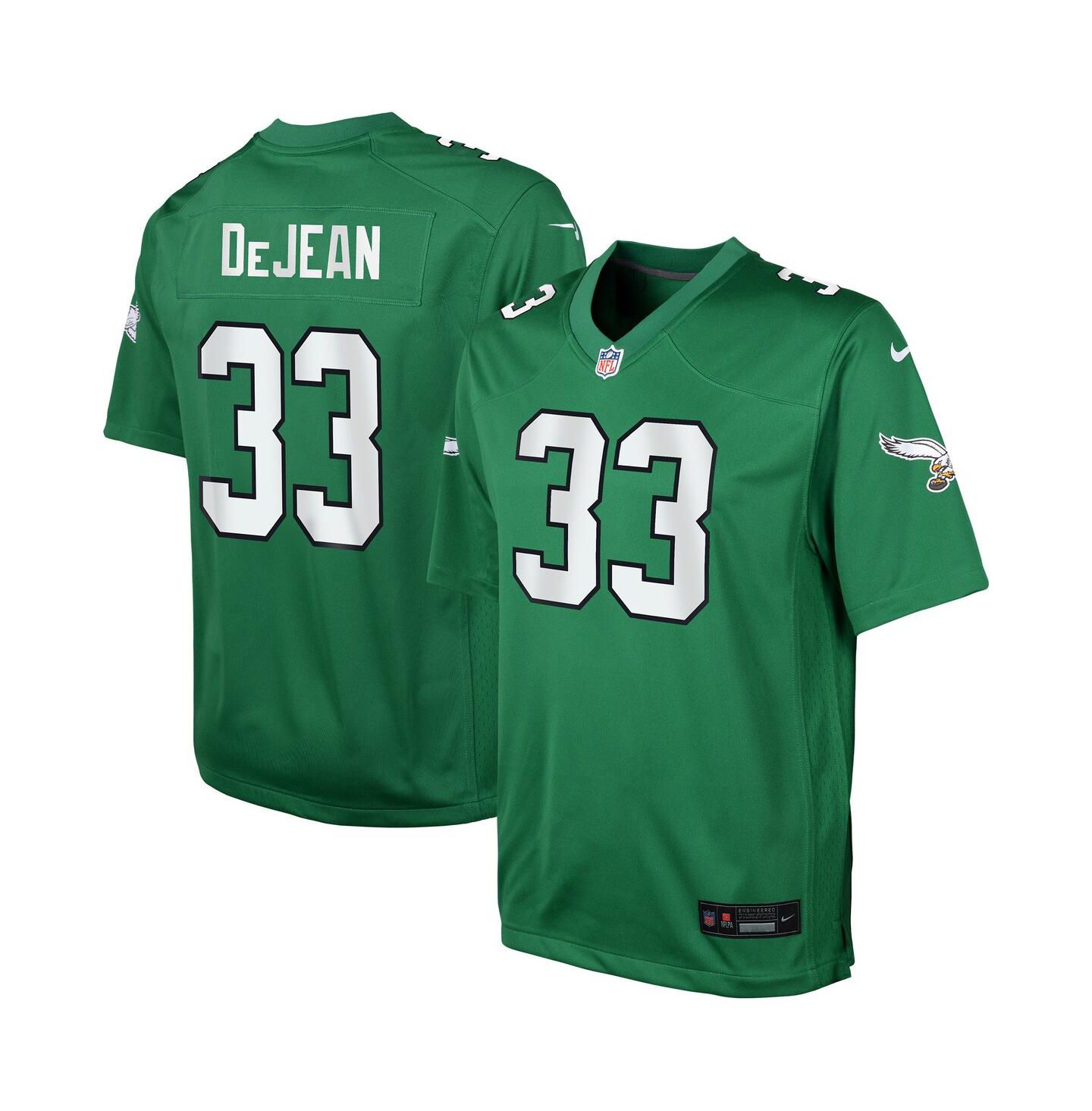 Детская игровая джерси Nike Cooper DeJean Philadelphia Eagles Alternate, Kelly Green — фото 1