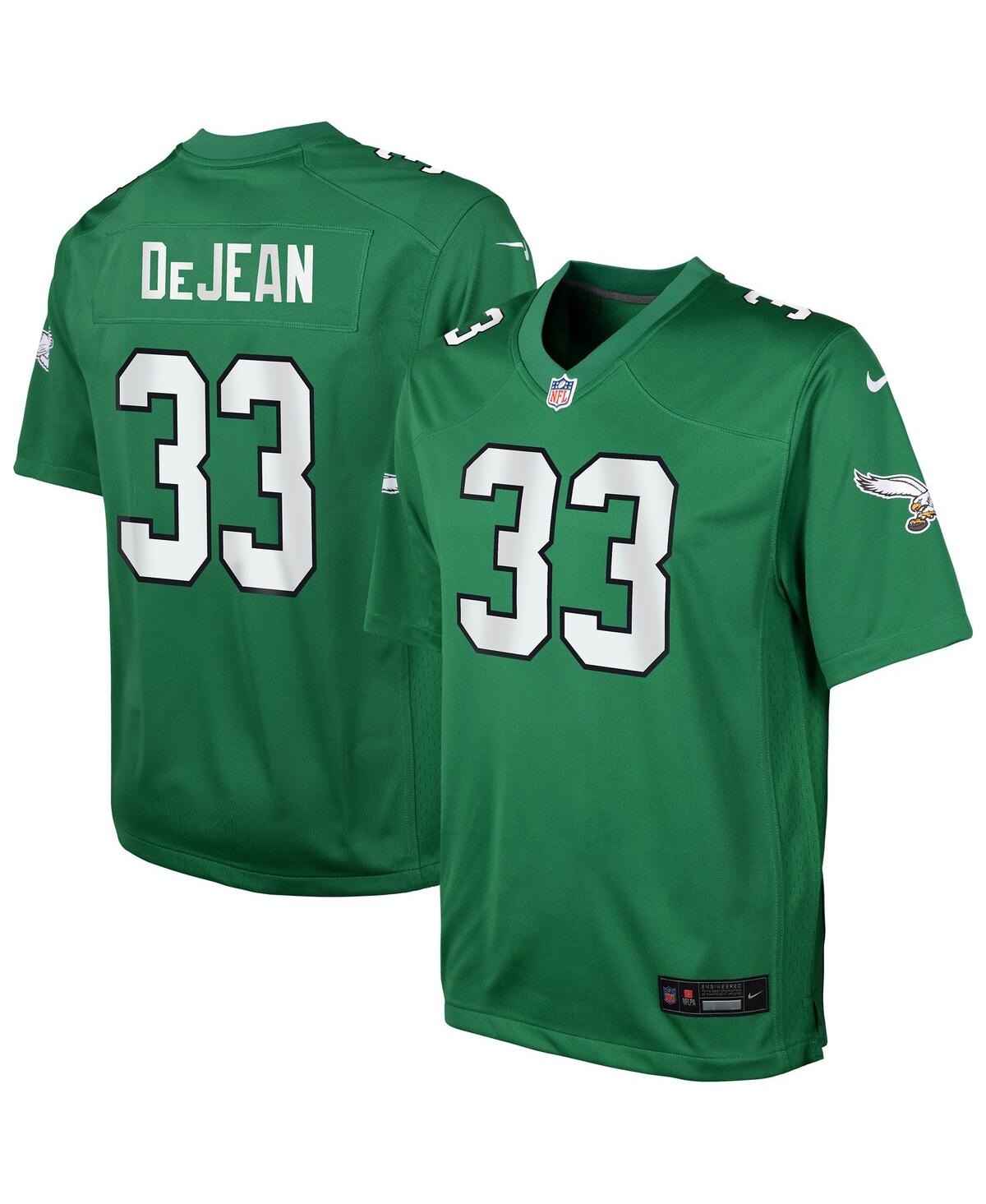 Nike Big Boys and Girls Cooper DeJean Kelly Green Philadelphia Eagles Alternate Game Jersey