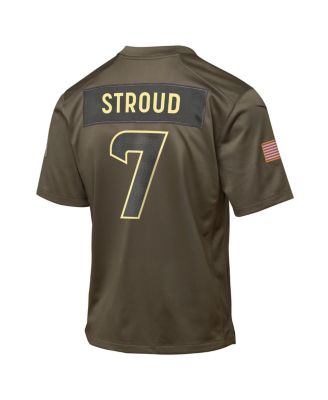 Big Boys and Girls C.J. Stroud Olive Houston Texans 2025 Salute to Service Game Jersey