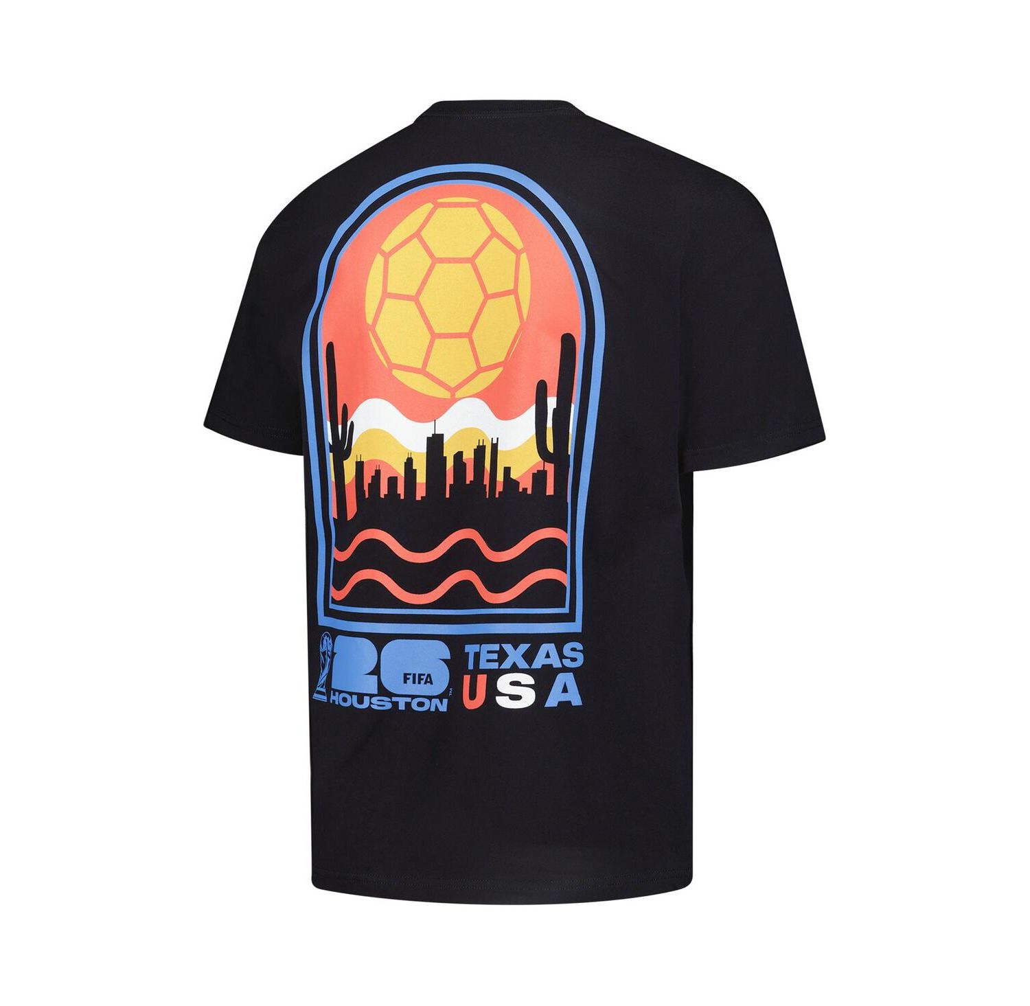 Men's Black 2026 FIFA World Cup Houston Host City Local Oversized T-Shirt
