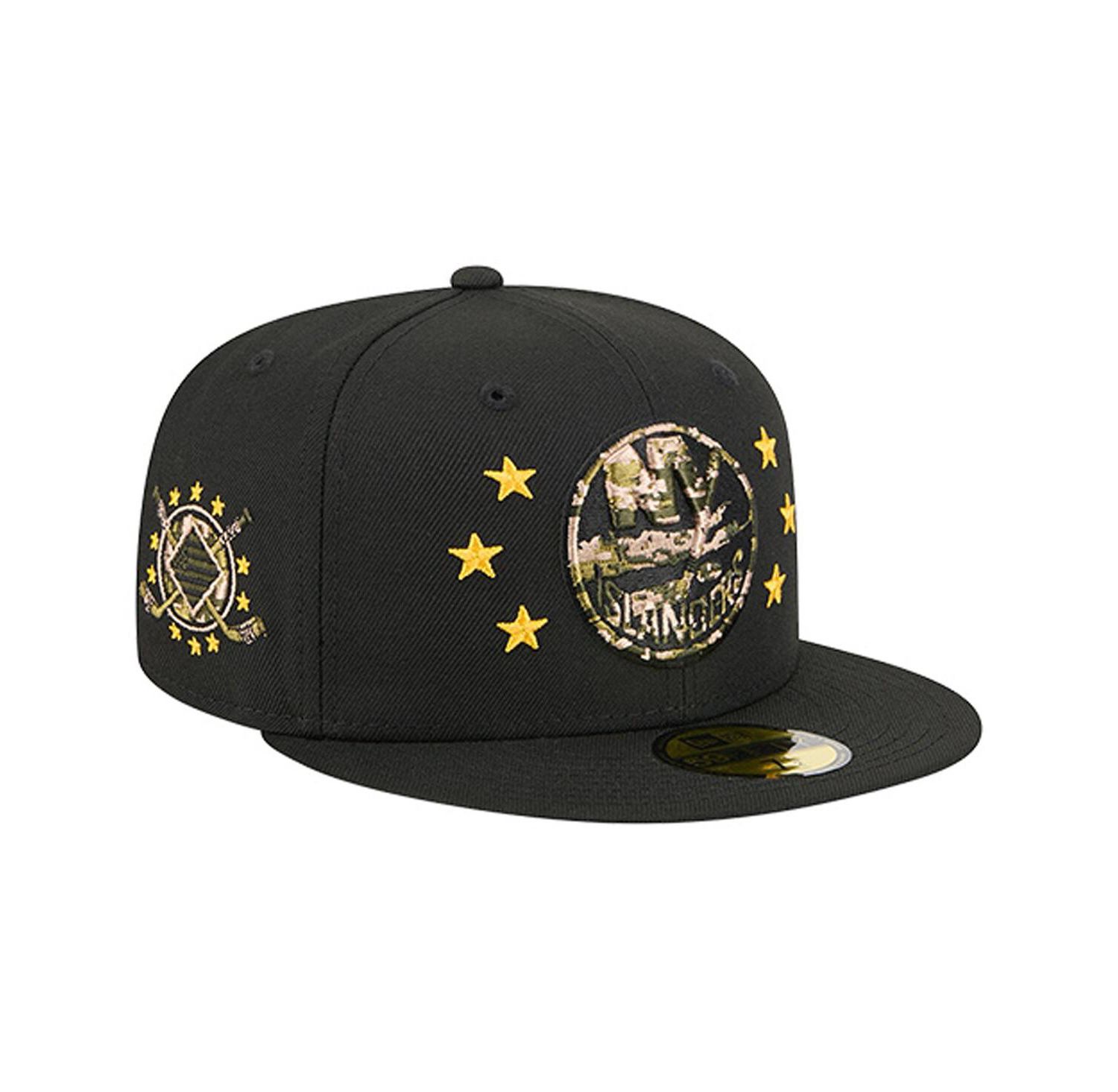 Men's Black New York Islanders Military Appreciation Digital Camo Stars 59FIFTY Fitted Hat