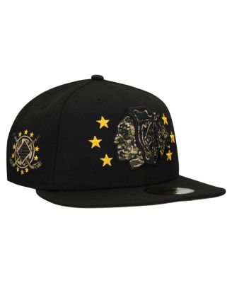 New Era - Men's Black Chicago Blackhawks Military Appreciation Digital Camo Stars 59FIFTY Fitted Hat