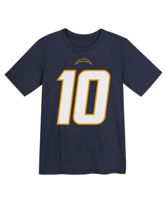 Big Boys and Girls Justin Herbert Navy Los Angeles Chargers Name Number T-Shirt