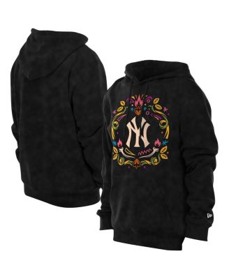 New Era - Men's Black New York Yankees Día de los Muertos Brushed Fleece Hoodie