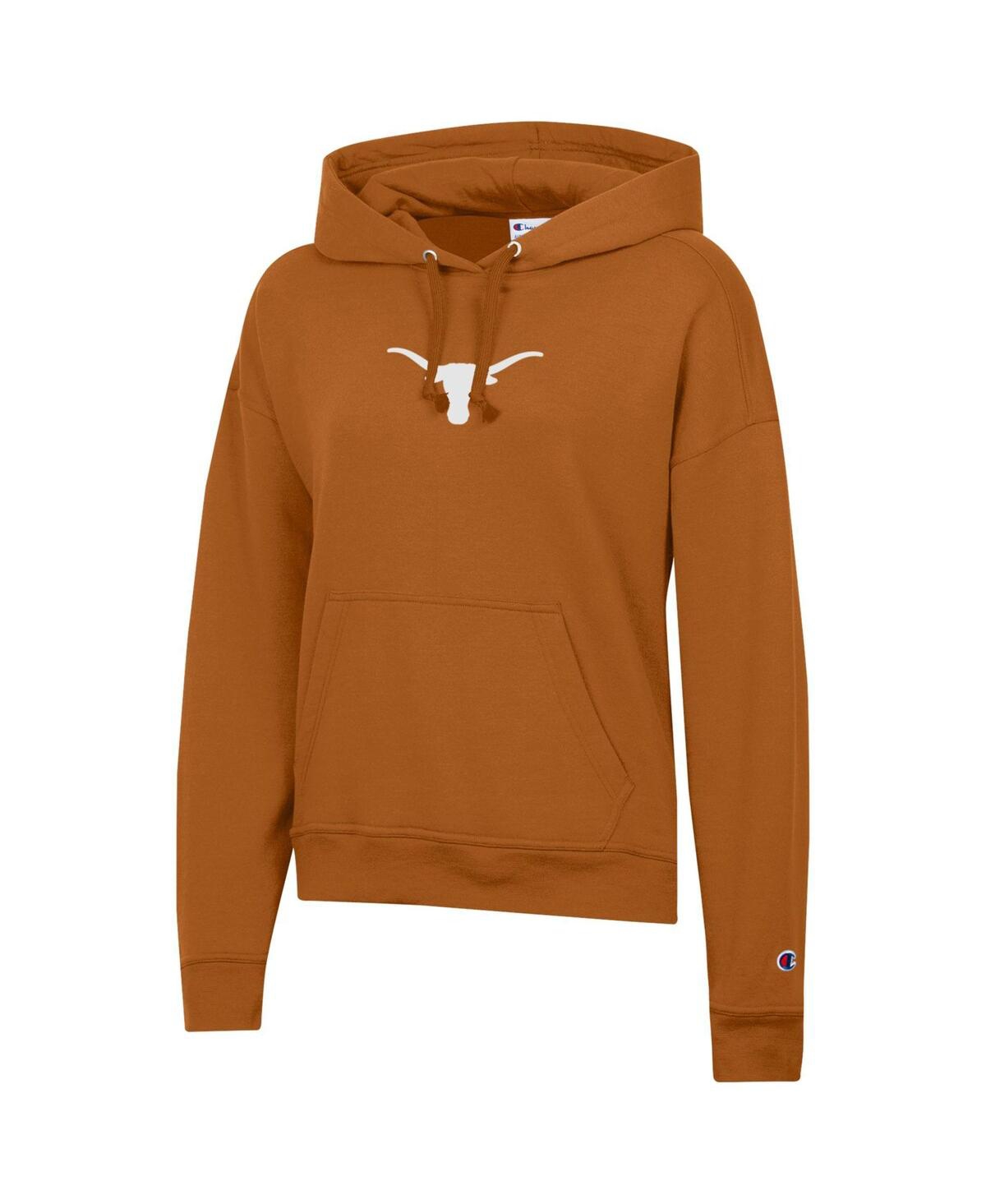 Champion Women's Texas Orange Texas Longhorns Powerblend Fleece Hoodie In Brown