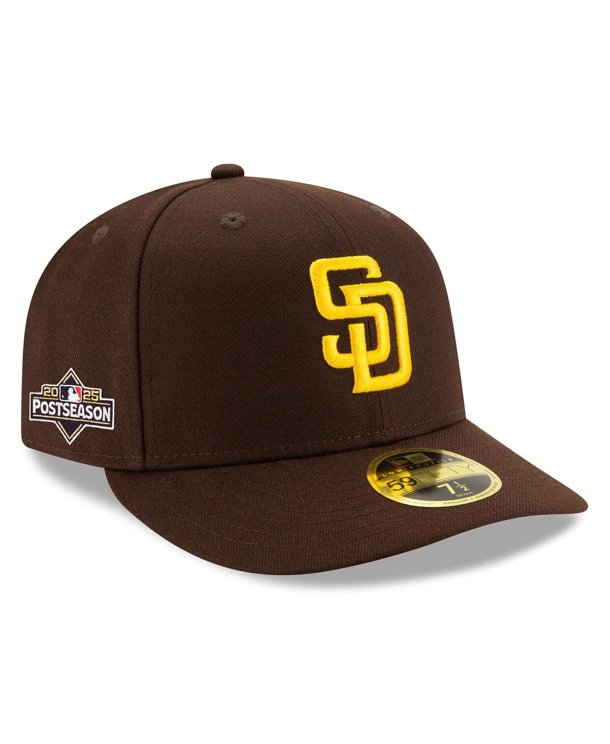 New Era Men's Brown San Diego Padres 2025 Mlb Postseason Side Patch Low Profile 59FIFTY Fitted Hat