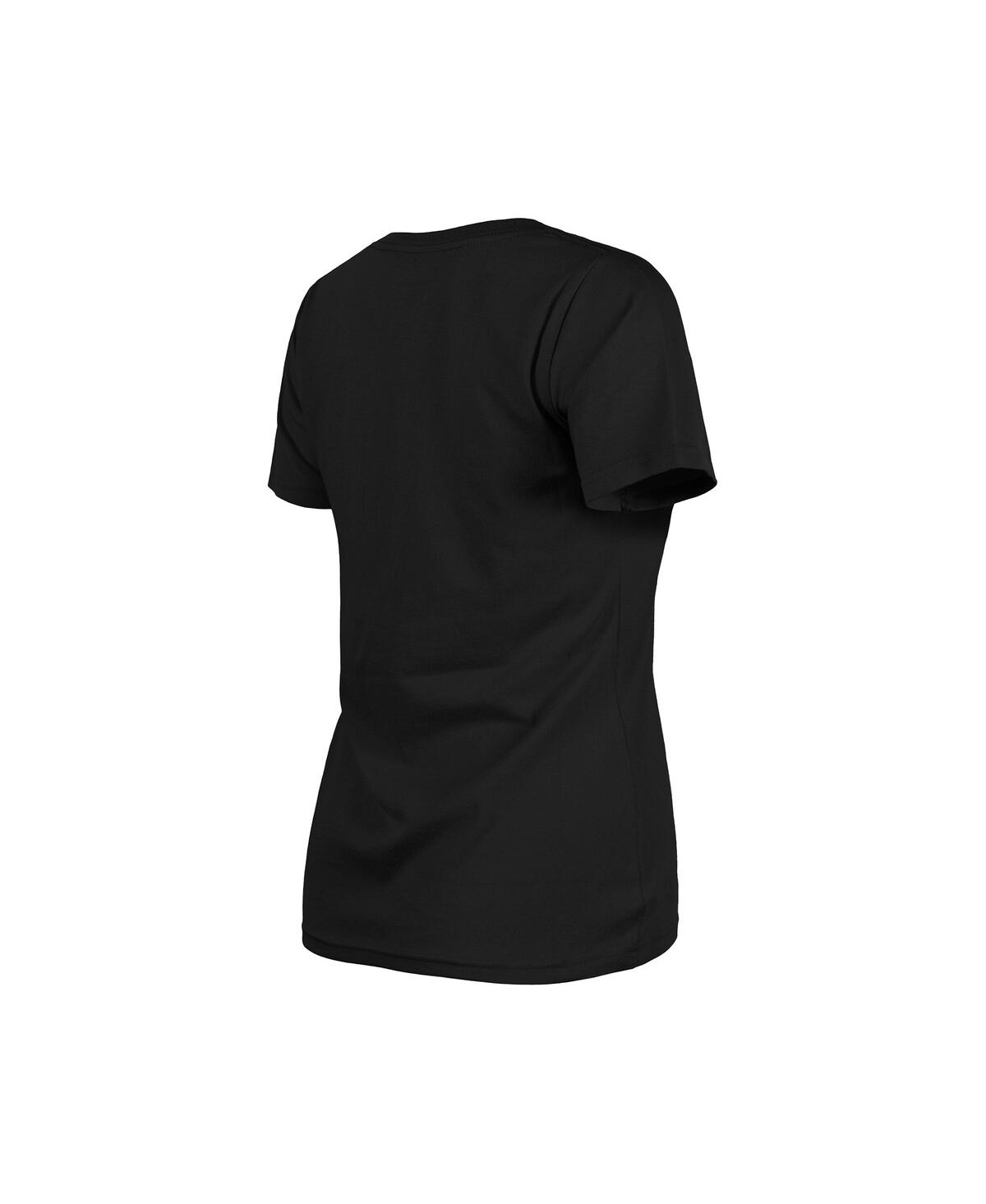 New Era Women's Black San Diego Padres Dia De Los Muertos V-neck T-shirt In Black