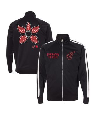 Round21 - Men's and Women's Black Indiana Fever Stranger Things Hawkins Full-Zip Track Jacket