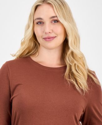Plus Size Long Sleeve Crewneck Top