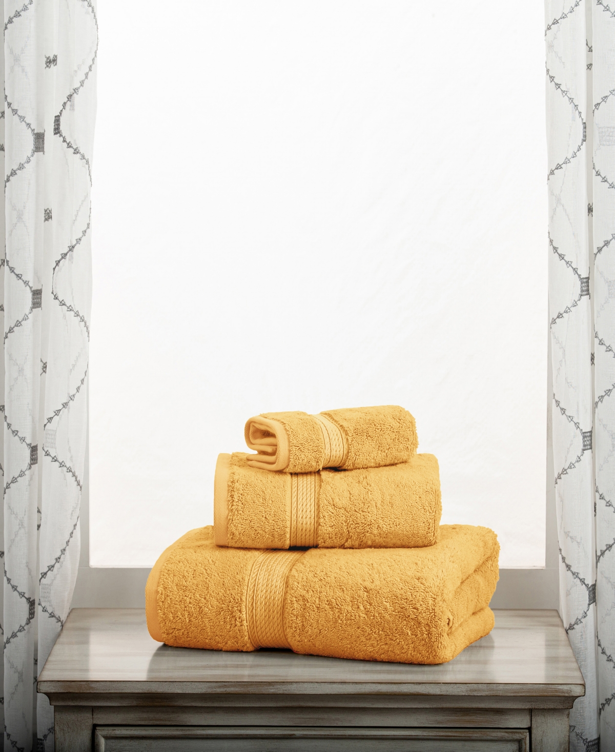 Superior 100% Egyptian Cotton 3-pc Towel Set In Gold