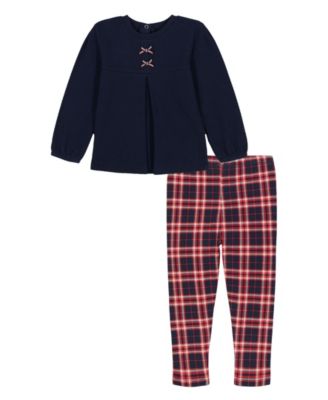 Tommy Hilfiger - Baby Girls 2-Piece Mock Neck Top and Leggings Set