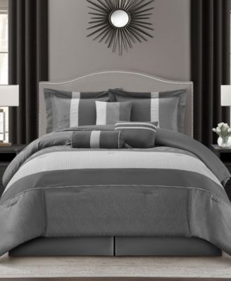 Stratford Park - Corell Black 7-Piece Comforter Sets