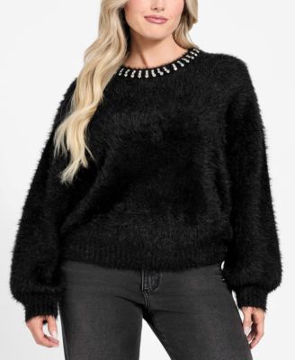 Women's Arisa Rhinestone-Trim Sweater