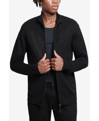Men's Full Zip Mock Neck Sweater