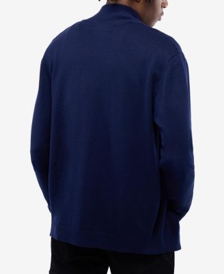 Men's Full Zip Mock Neck Sweater