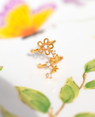 Crystal Flower Lane Ear Cuff Crawler