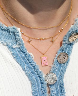 Enamel Pixar Monsters Boo's Gold Plated Door Necklace