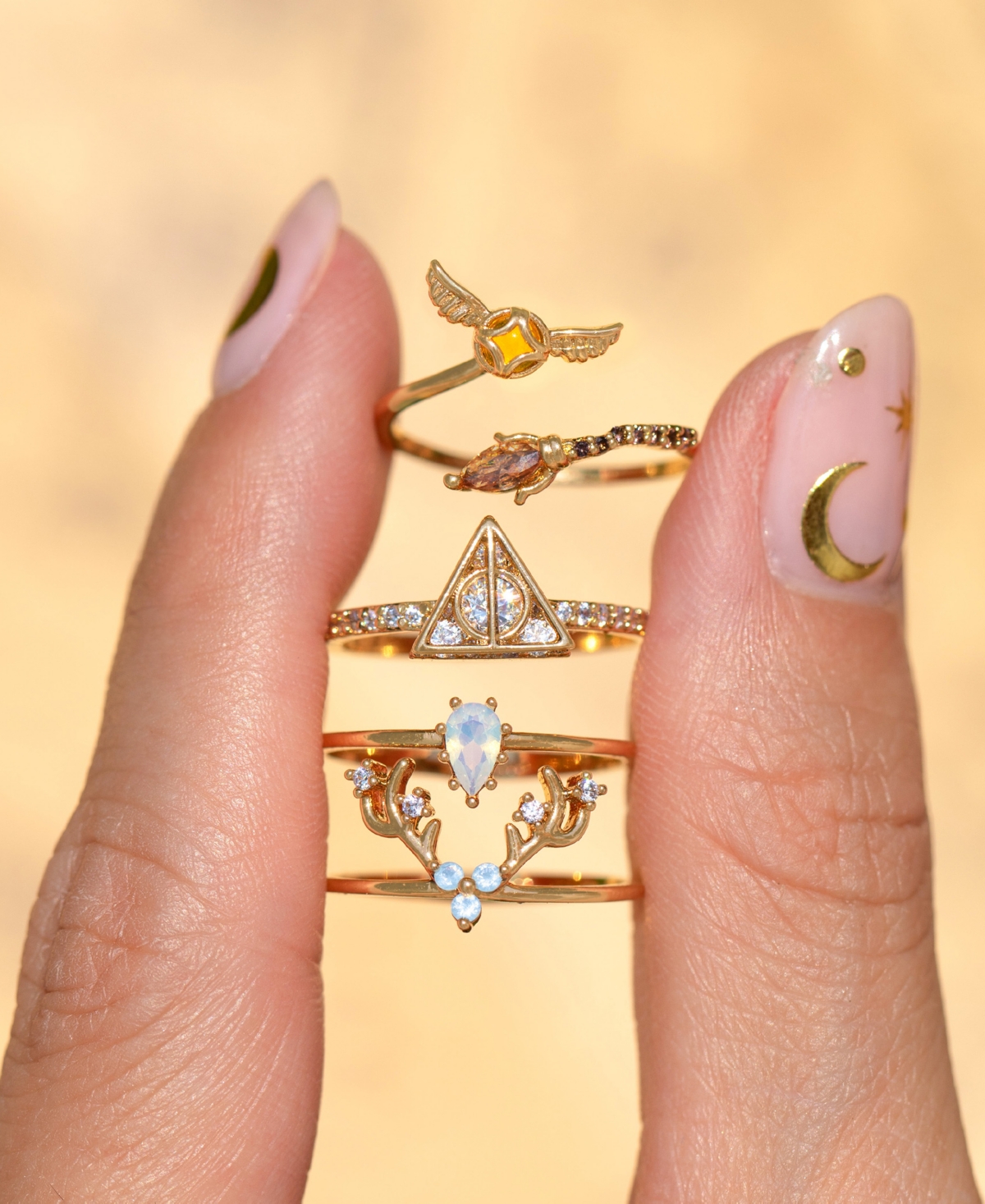 Girls Crew Harry Potter Deathly Hallows Crystal Ring