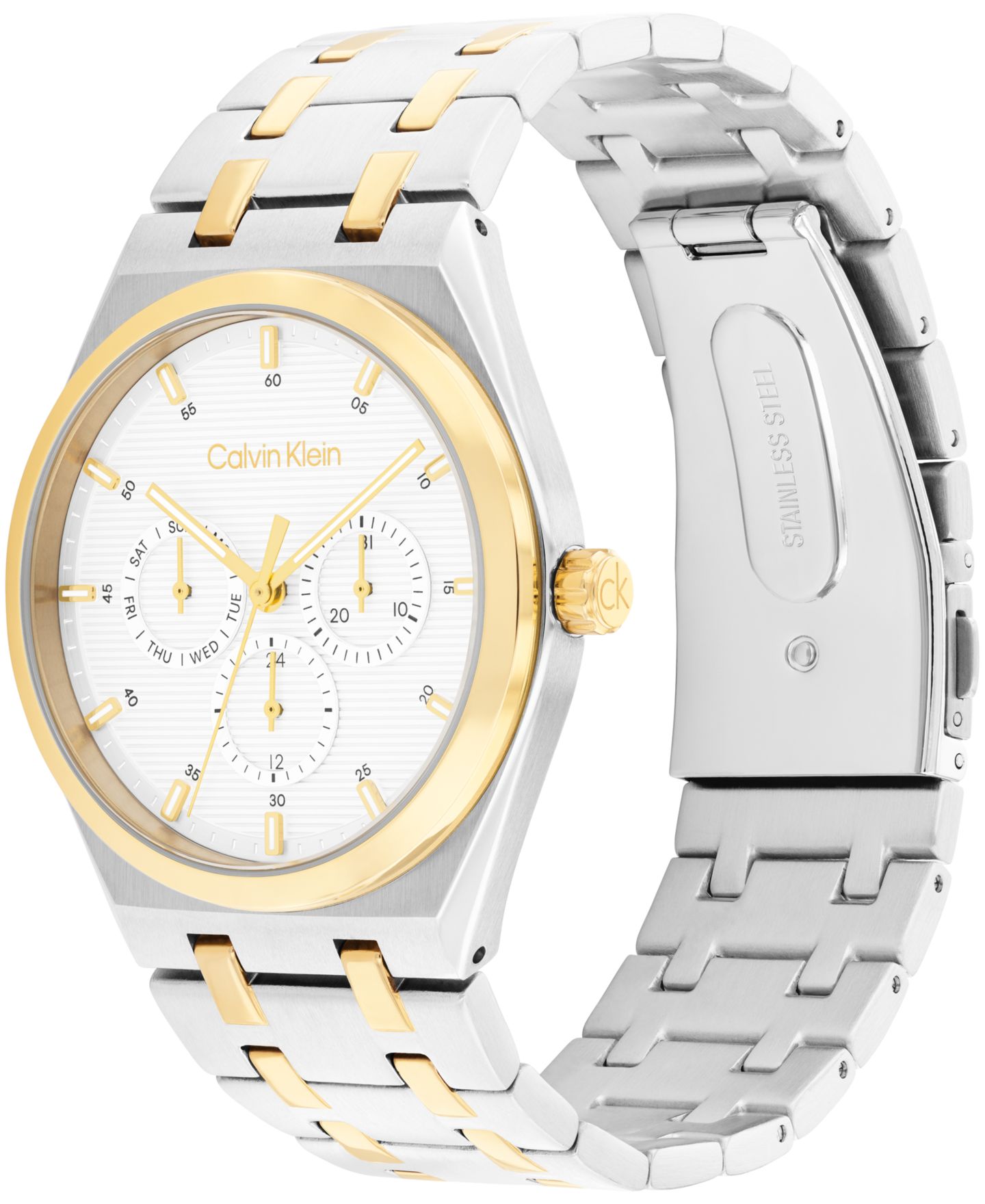 Мужские часы Calvin Klein CK Motion, двухцветный браслет из нержавеющей стали, 39 мм — фото 2