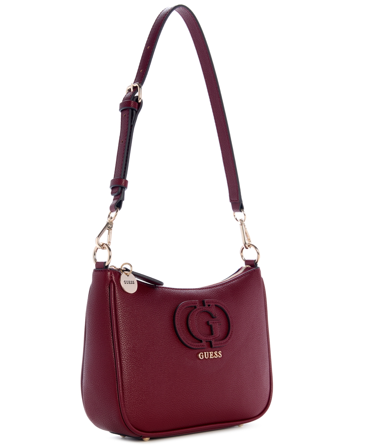 Guess Isola Small Shoulder Bag In Burgundy