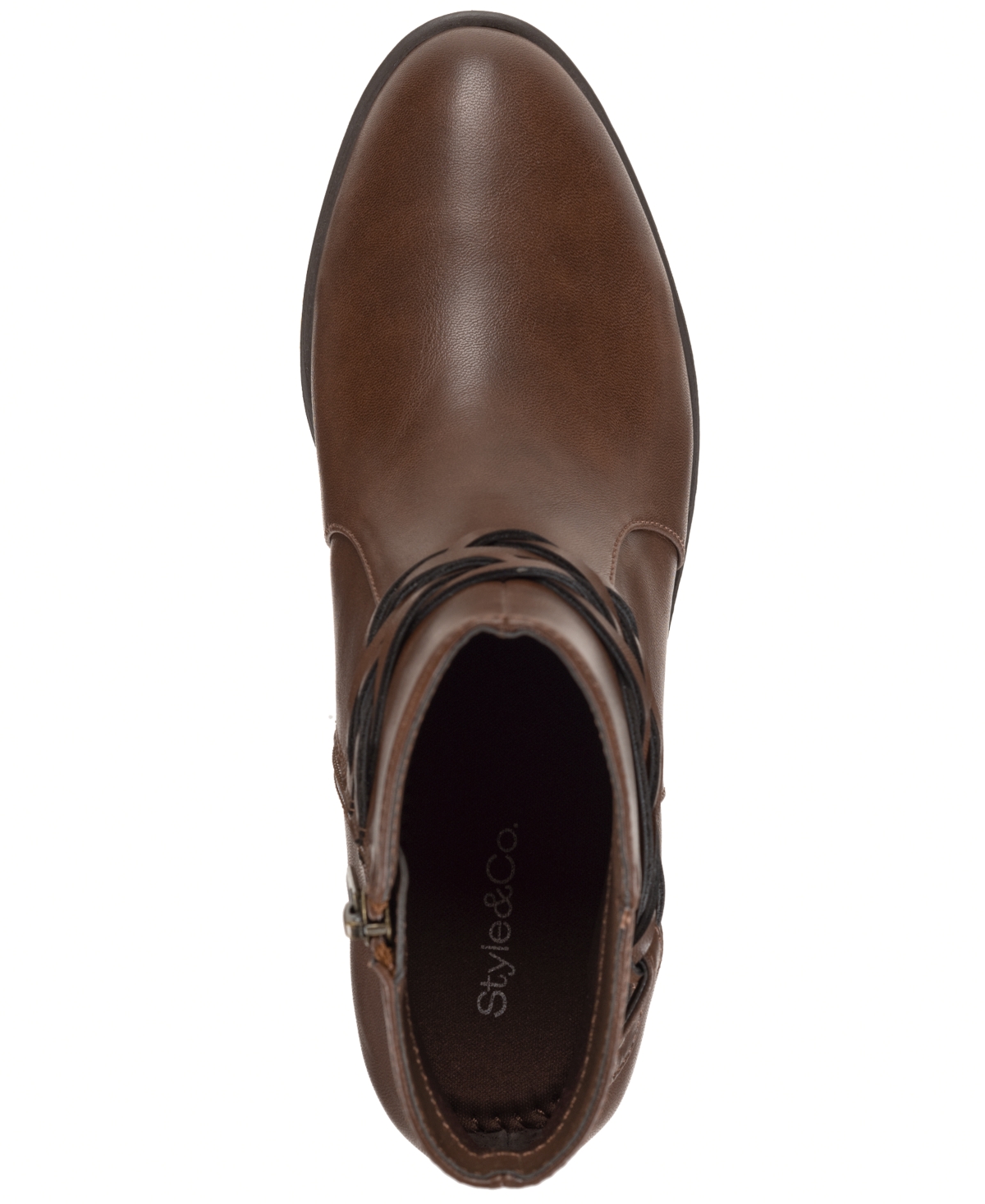 Style & Co Women's Rubyyy Almond Toe Belt Booties, Macy's Exclusive In Multi