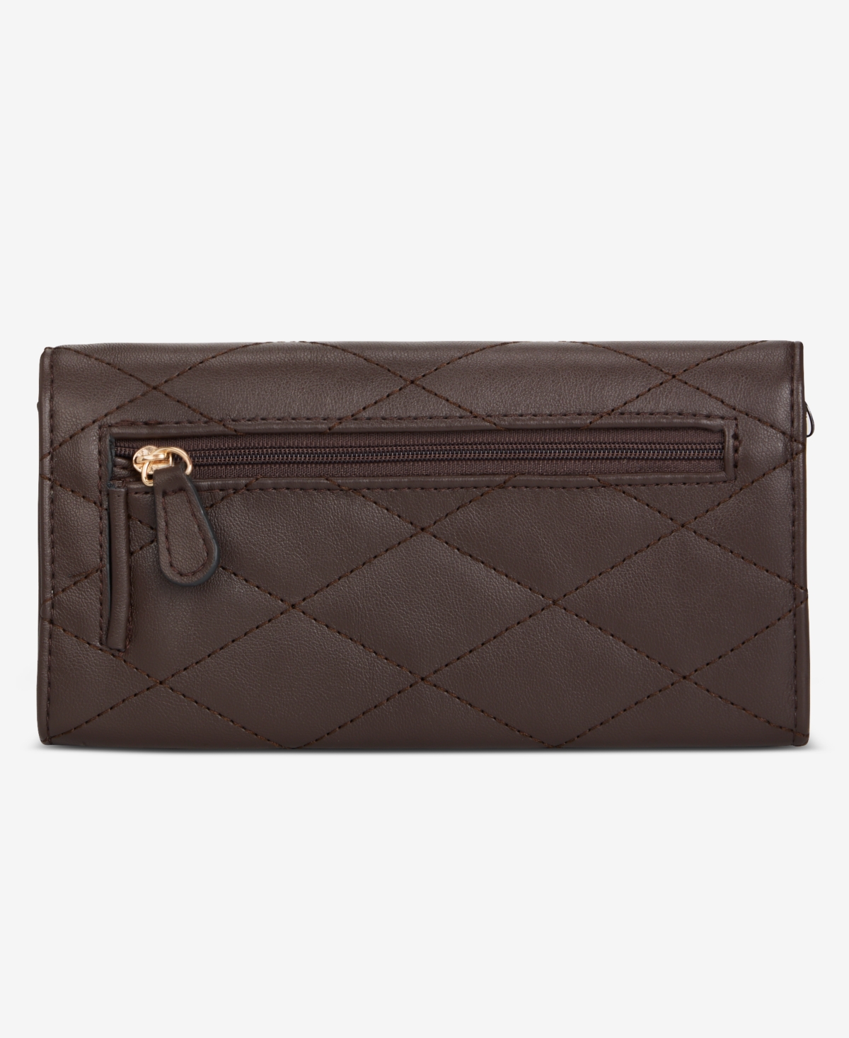Giani Bernini Quilted Receipt Manager Wallet, Macy's Exclusive In Brown