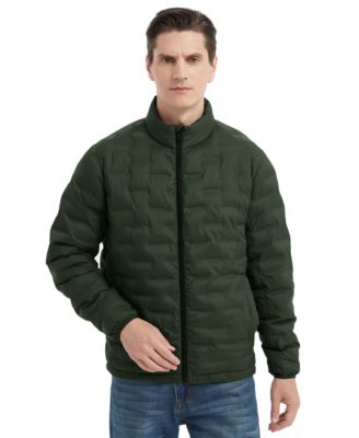 Men's Stand Collar Lightweight Warm Cube Jacket