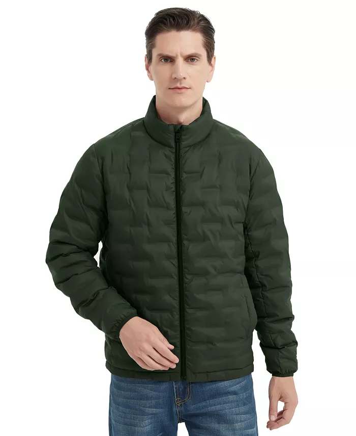 Men's Stand Collar Lightweight Warm Cube Jacket - thumbnail 5