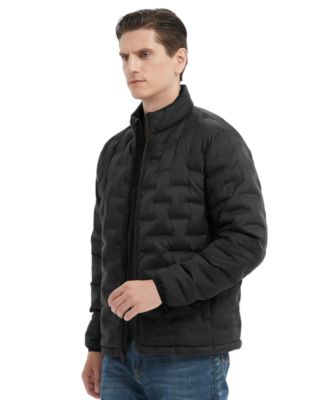 Men's Stand Collar Lightweight Warm Cube Jacket