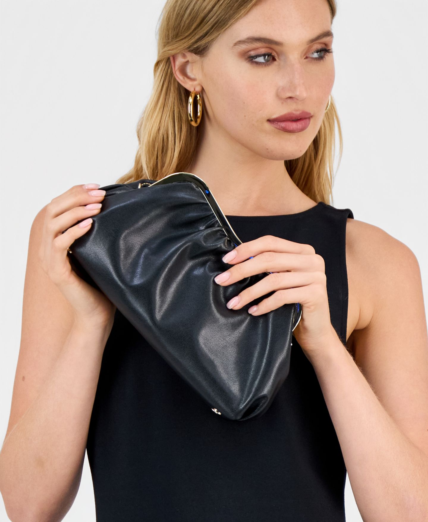 Женский клатч I.N.C. International Concepts Aariee Clutch, цвет: Глубокий чёрный — фото 2
