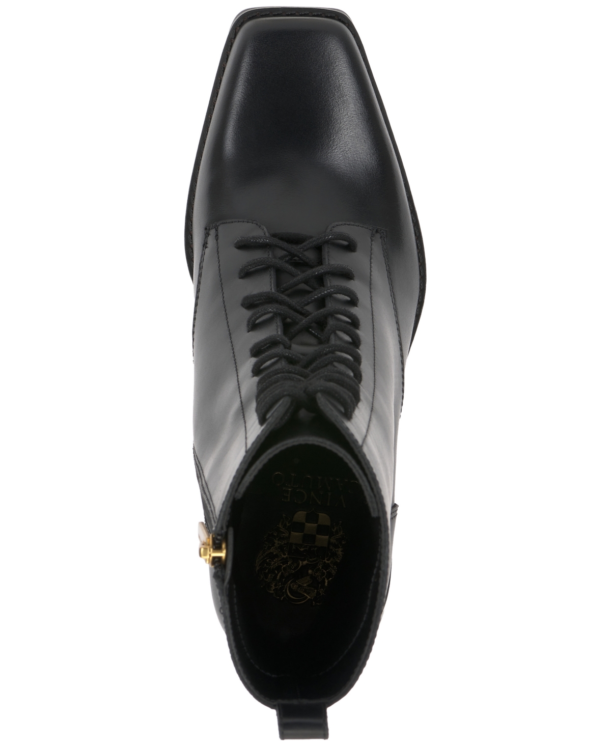 Vince Camuto Women's Safina Lace-up Block-heel Booties In Black