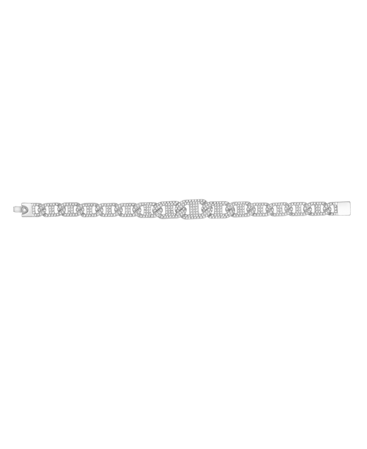 Guess Glass Stone Pave Gold-tone Chain Bracelet (also In Silver-tone) In Metallic