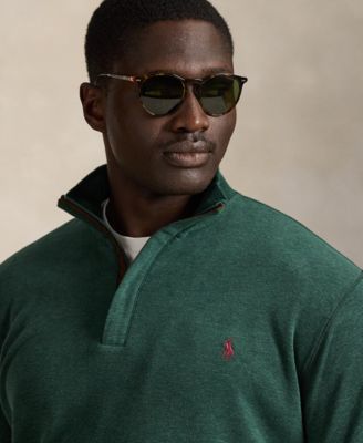 Men's Big & Tall Luxury Jersey Quarter-Zip Pullover