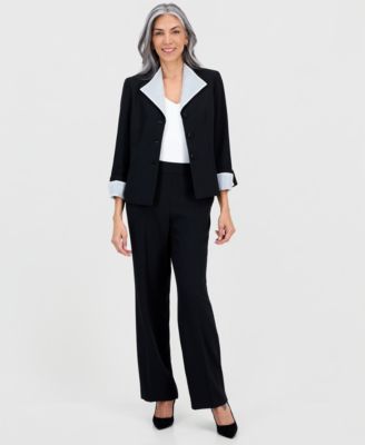 Women's Three-Button Long-Sleeve Jacket, Regular & Petite