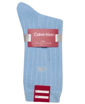 Women's 4-Pk. Sparkle Holiday Crew Socks