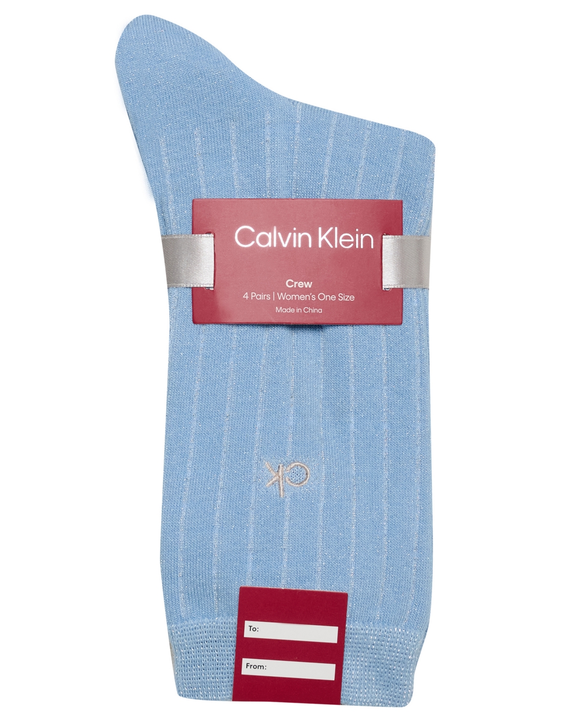 Calvin Klein Women's 4-Pk. Sparkle Holiday Crew Socks