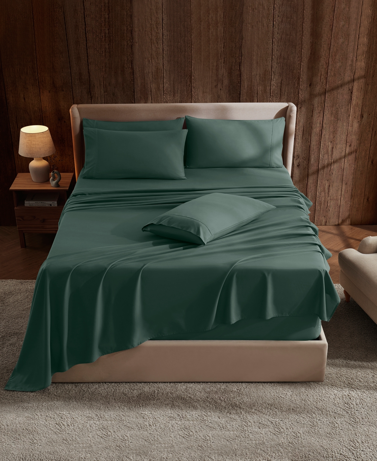 Nestl Extra Deep Pocket 6-pc. Sheet Set, Queen In Green