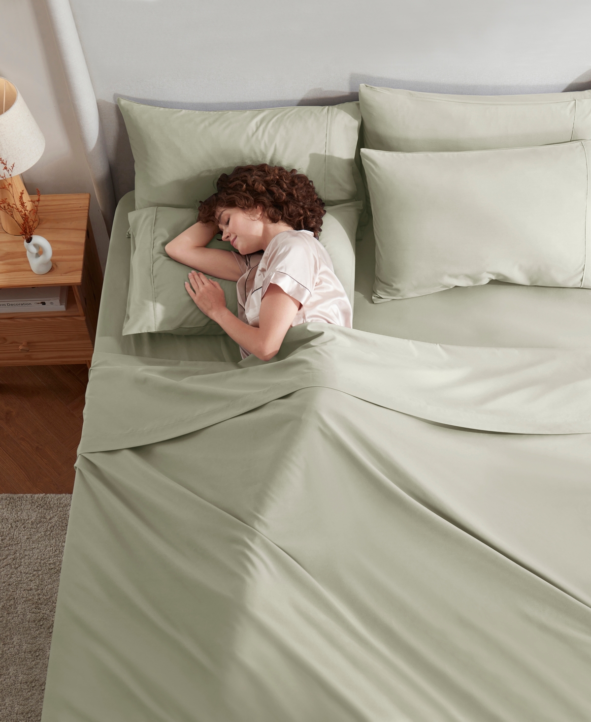 Nestl Extra Deep Pocket 6-pc. Sheet Set, Queen In Green